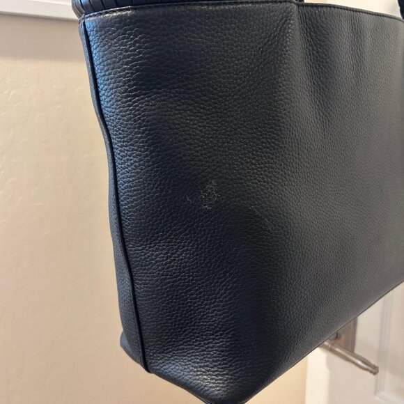 Tory Burch Large Taylor Black Pebbled Leather Tote Shoulder Bag - Picture 3 of 4